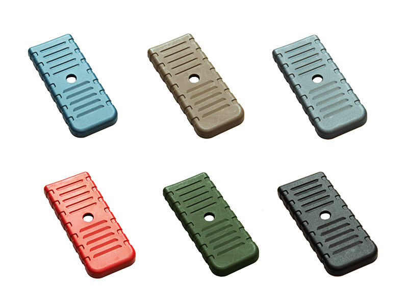 Typhoon F12 coloured magazine base plates black green red silver tan titanium